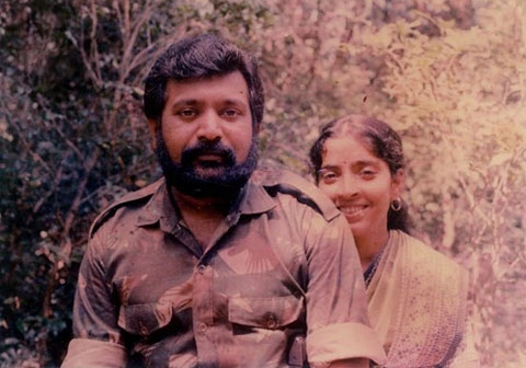 prabhakaran with his  wife